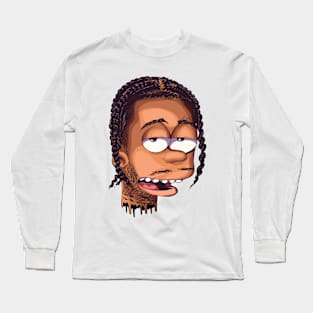 Pop Smoke Simpson art Design T-Shirt Hoodie Stickers Long Sleeve T-Shirt